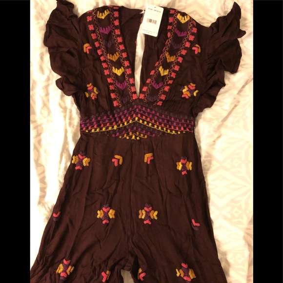 🚫SOLD🚫 Free People Cleo Embroidered Jumpsuit - Picture 2 of 5